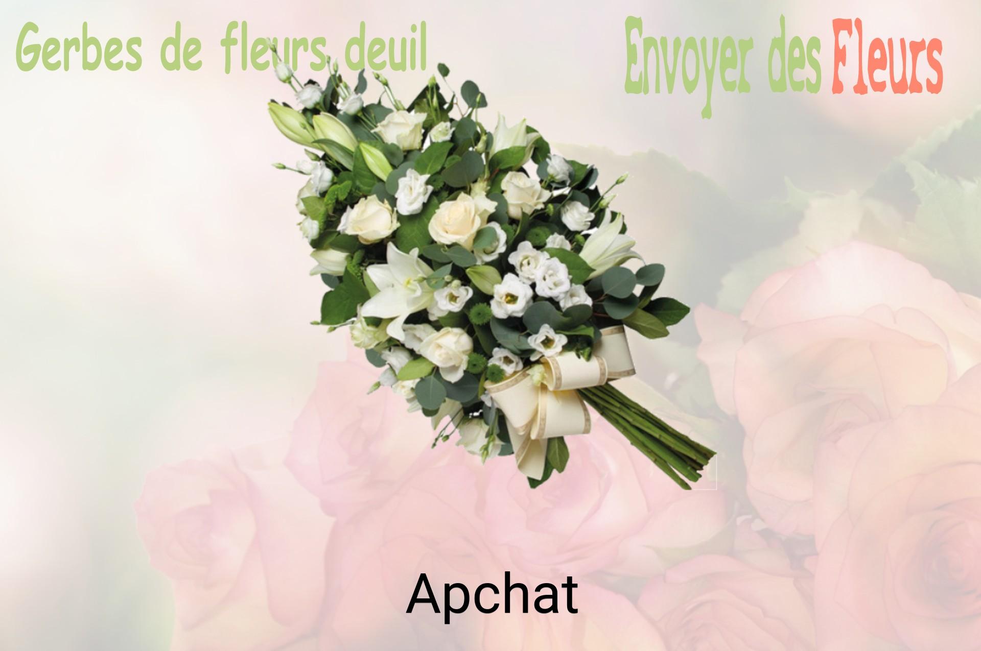 Gerbe de fleurs de deuil livrée à Apchat